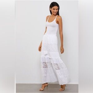 BCBGMaxAzaria lace white long skirt size XS